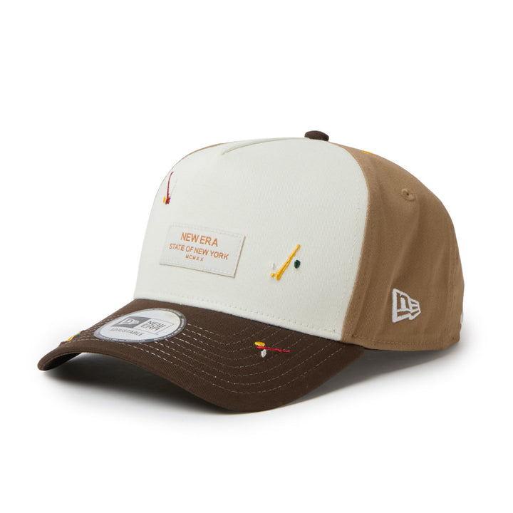 9FORTY A-Frame Splash Embroidery Woven Patch Chrome Walnut Snapback