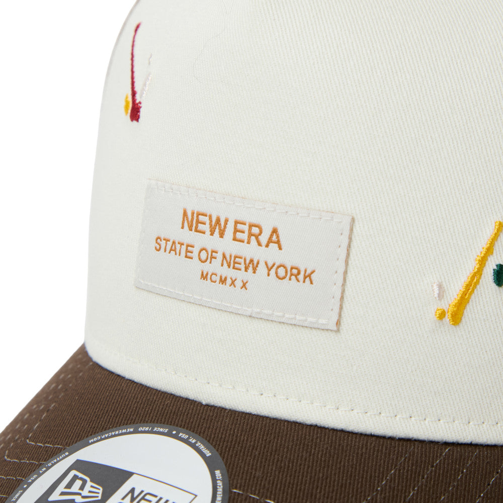 9FORTY A-Frame Splash Embroidery Woven Patch Chrome Walnut Snapback