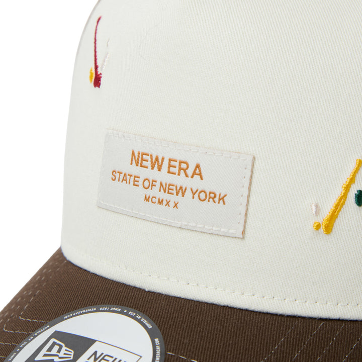 9FORTY A-Frame Splash Embroidery Woven Patch Chrome Walnut Snapback