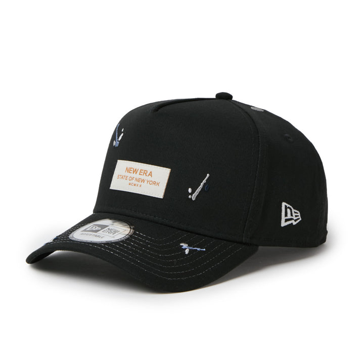 9FORTY A-Frame Splash Embroidery Woven Patch Black Snapback