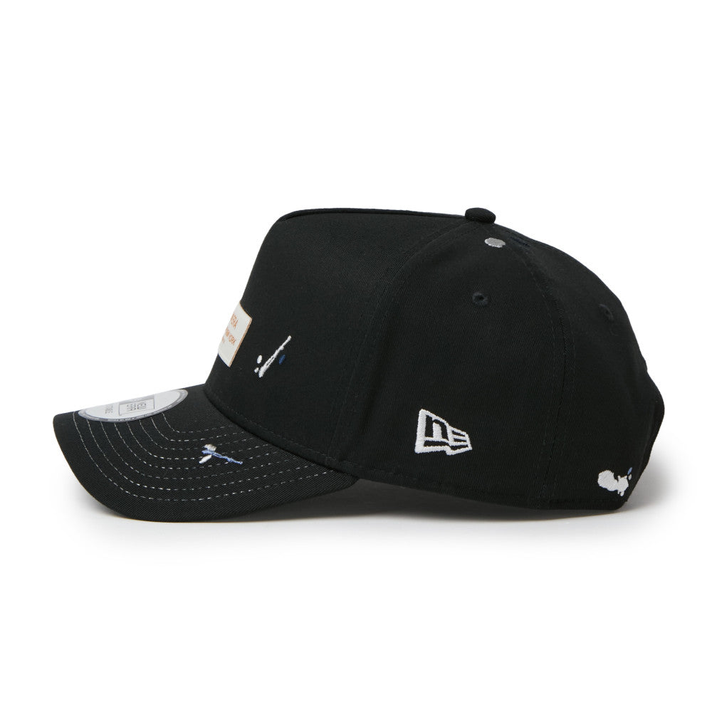 9FORTY A-Frame Splash Embroidery Woven Patch Black Snapback