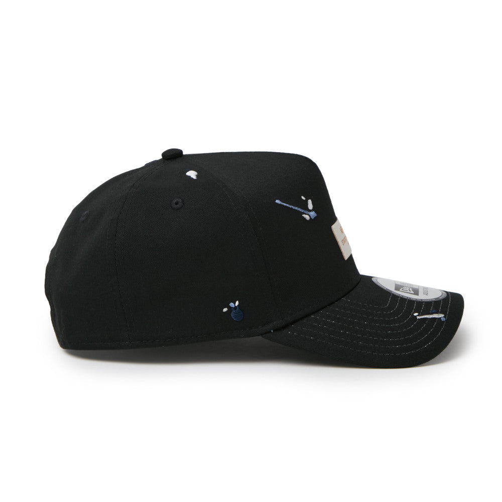 9FORTY A-Frame Splash Embroidery Woven Patch Black Snapback
