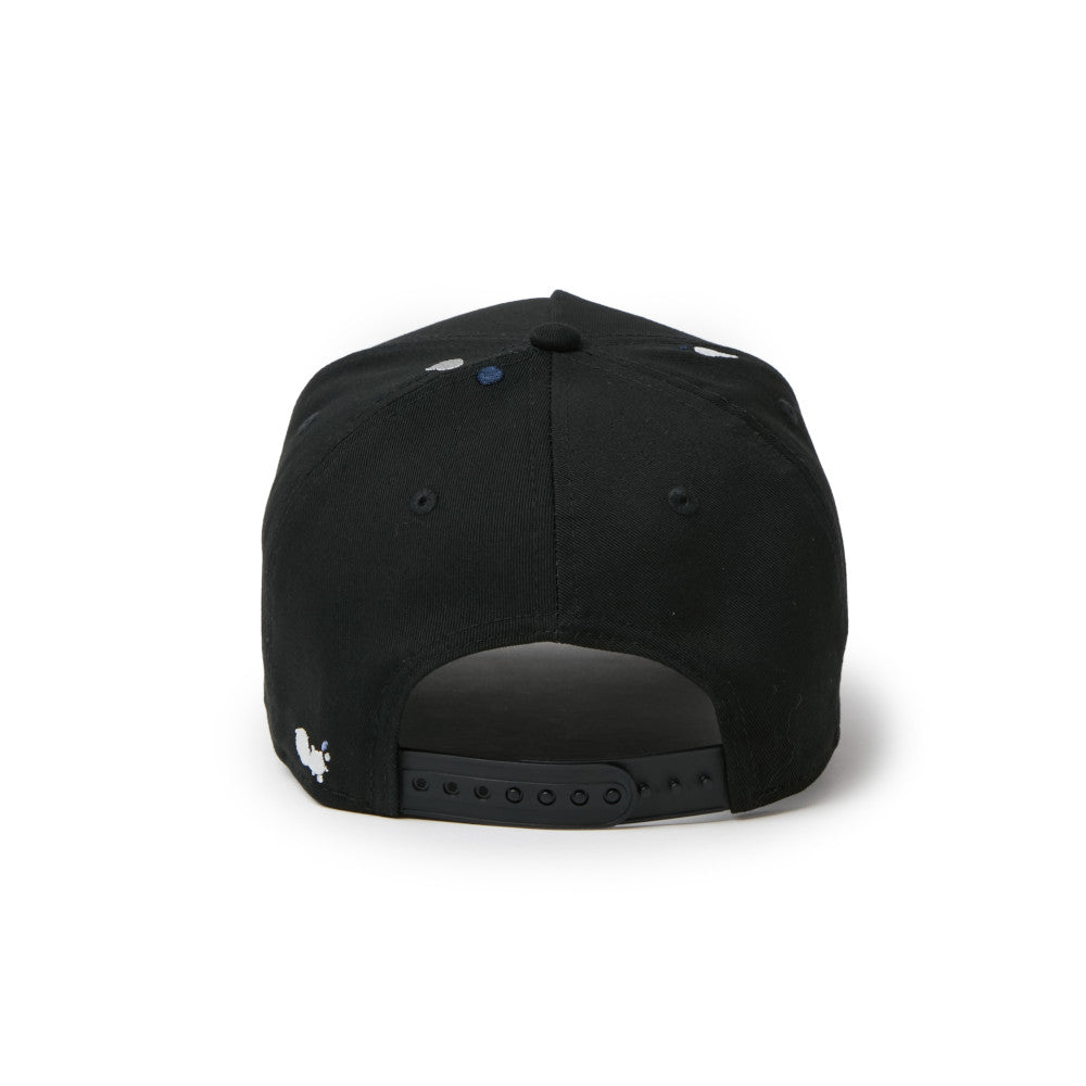 9FORTY A-Frame Splash Embroidery Woven Patch Black Snapback
