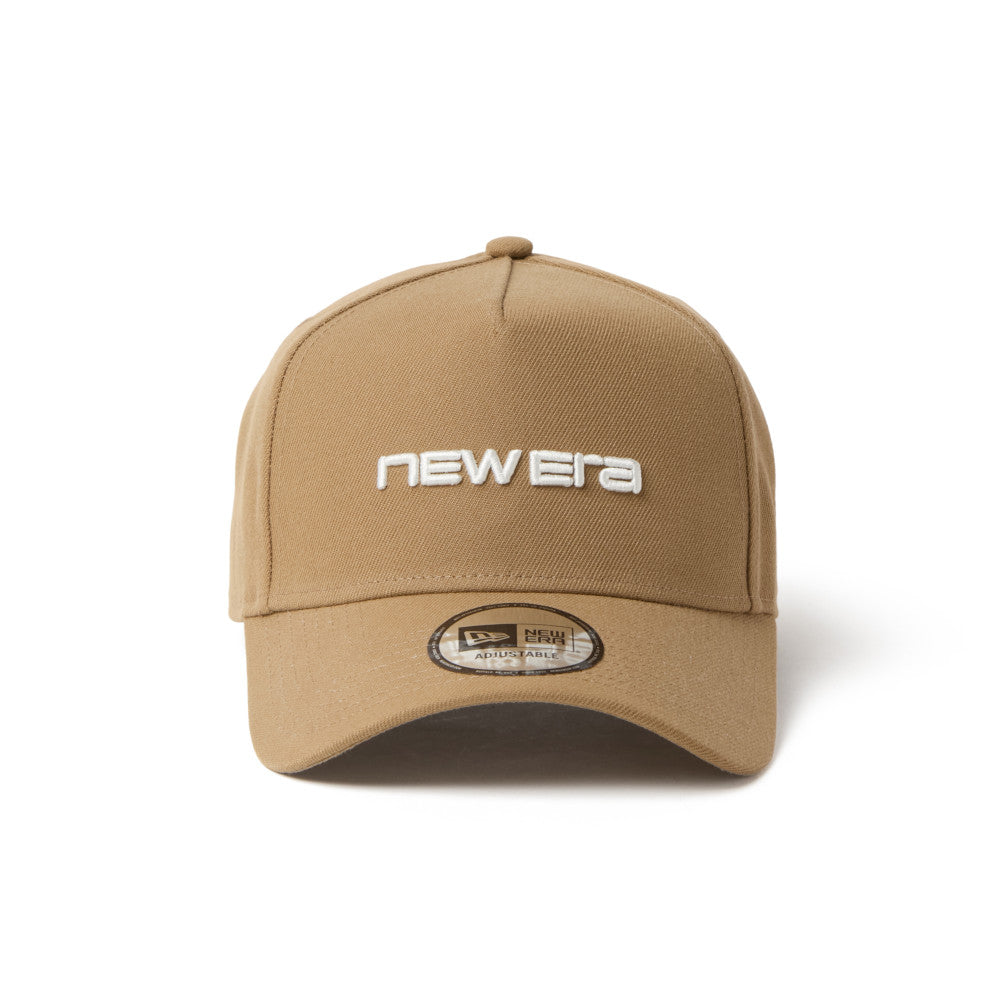 9FORTY A-Frame New Era Brand Name Logo Khaki Adjustable