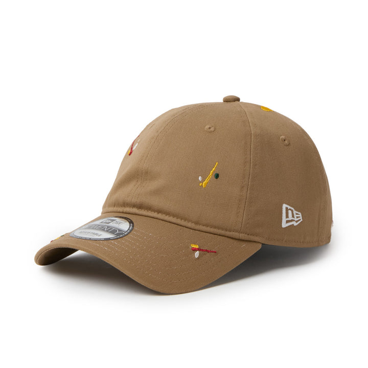 9TWENTY Splash Embroidery Basic Khaki Adjustable