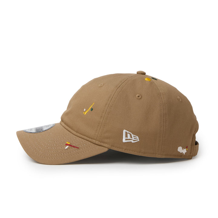 9TWENTY Splash Embroidery Basic Khaki Adjustable
