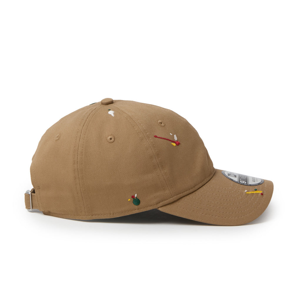 9TWENTY Splash Embroidery Basic Khaki Adjustable