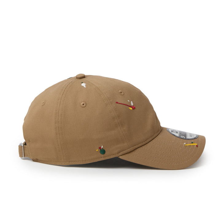 9TWENTY Splash Embroidery Basic Khaki Adjustable