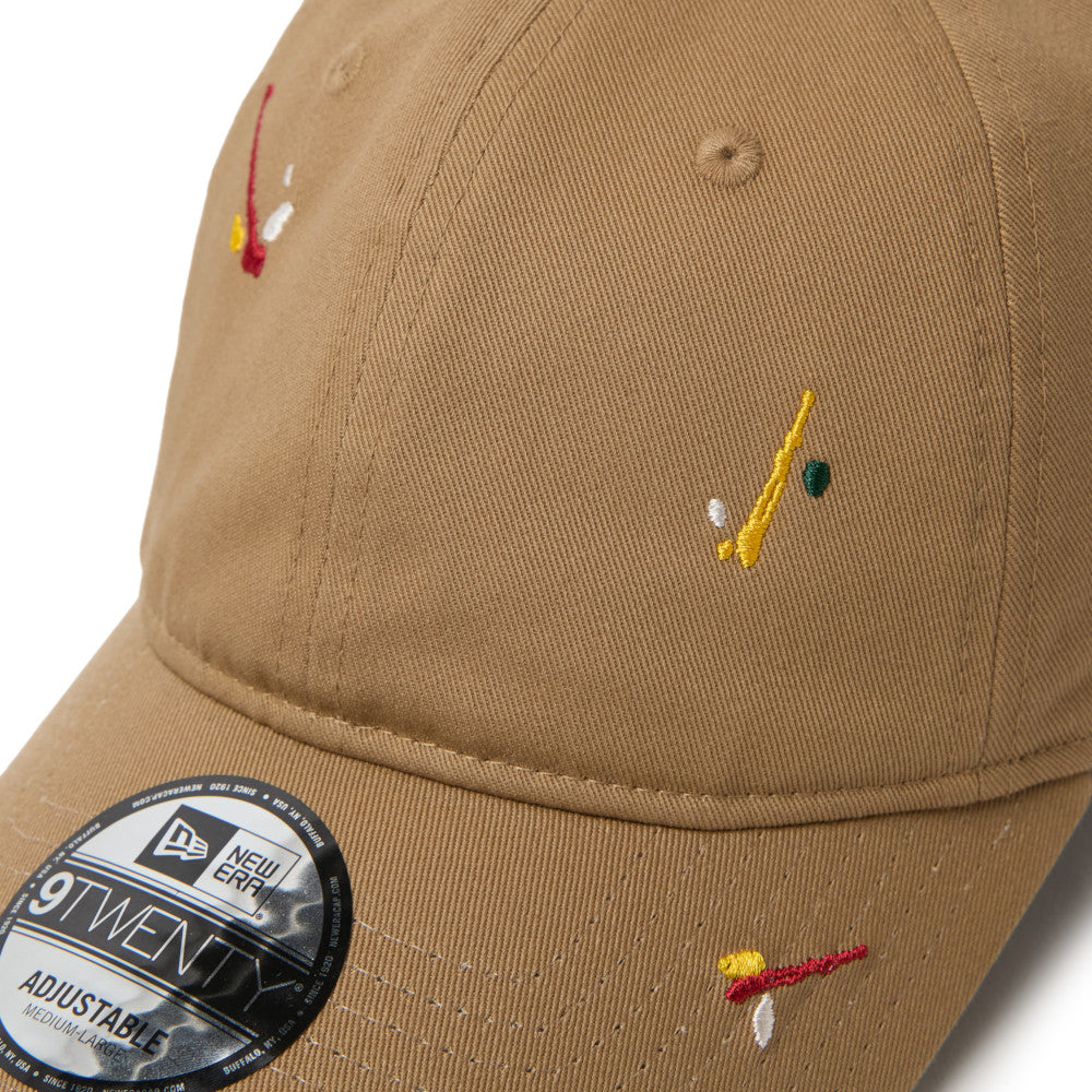 9TWENTY Splash Embroidery Basic Khaki Adjustable