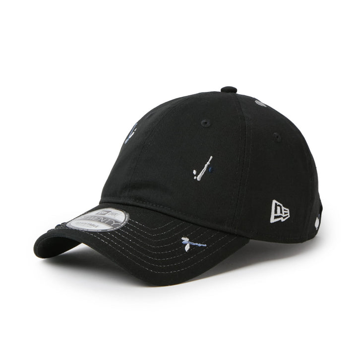 9TWENTY Splash Embroidery Basic Black Adjustable