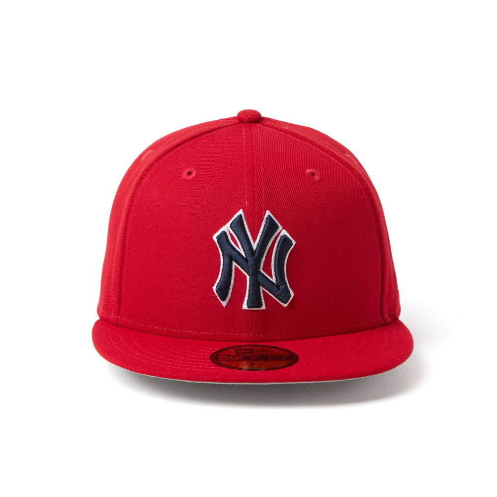 59FIFTY New York Yankees MLB Scarlet White Fitted