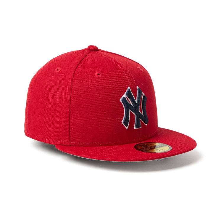 59FIFTY New York Yankees MLB Scarlet White Fitted