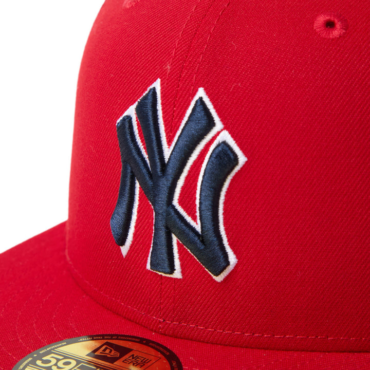 59FIFTY New York Yankees MLB Scarlet White Fitted