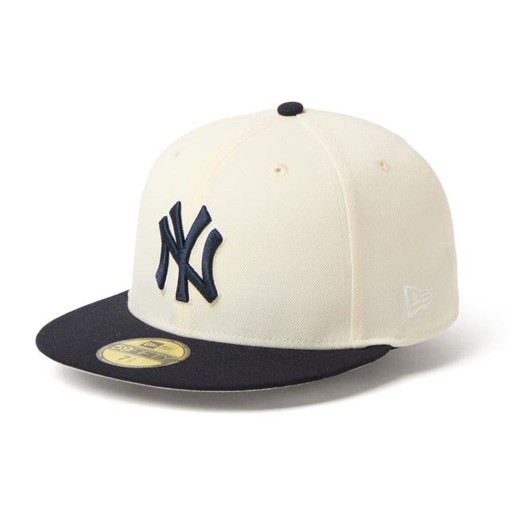 59FIFTY New York Yankees 2-Tone Navy Visor Chrome White Fitted