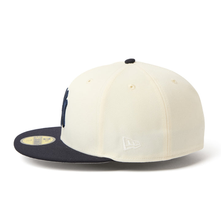 59FIFTY New York Yankees 2-Tone Navy Visor Chrome White Fitted