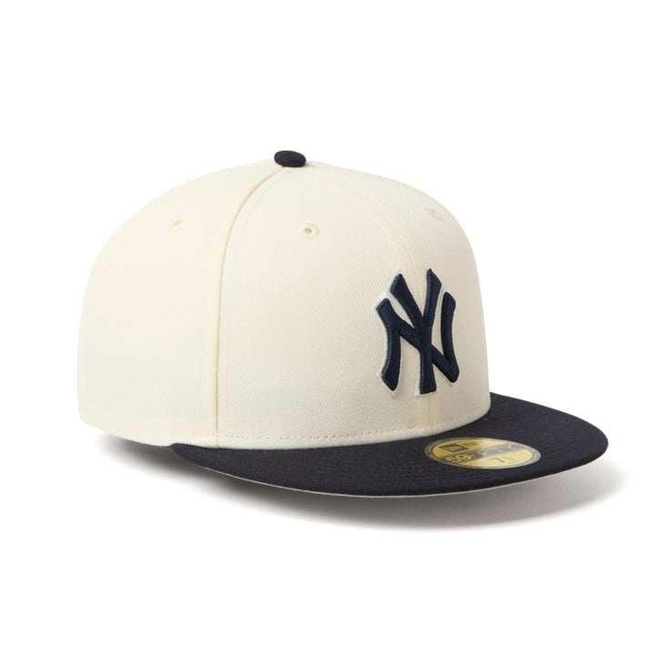 59FIFTY New York Yankees 2-Tone Navy Visor Chrome White Fitted