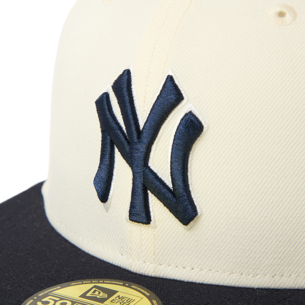 59FIFTY New York Yankees 2-Tone Navy Visor Chrome White Fitted
