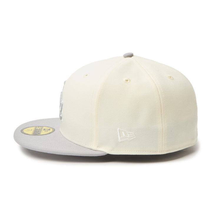59FIFTY Los Angeles Dodgers 2-Tone Grey Visor Chrome White Fitted