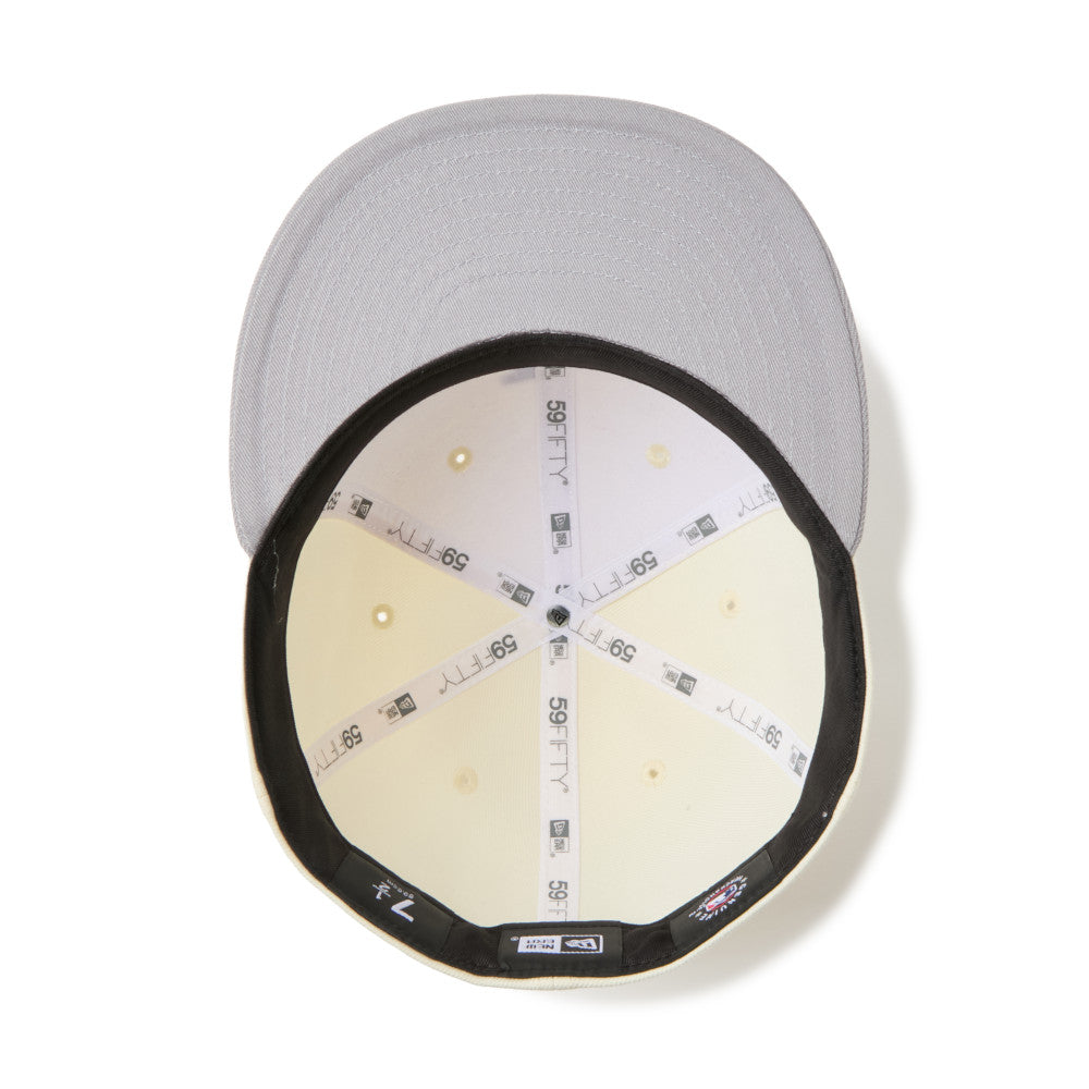 59FIFTY Los Angeles Dodgers 2-Tone Grey Visor Chrome White Fitted