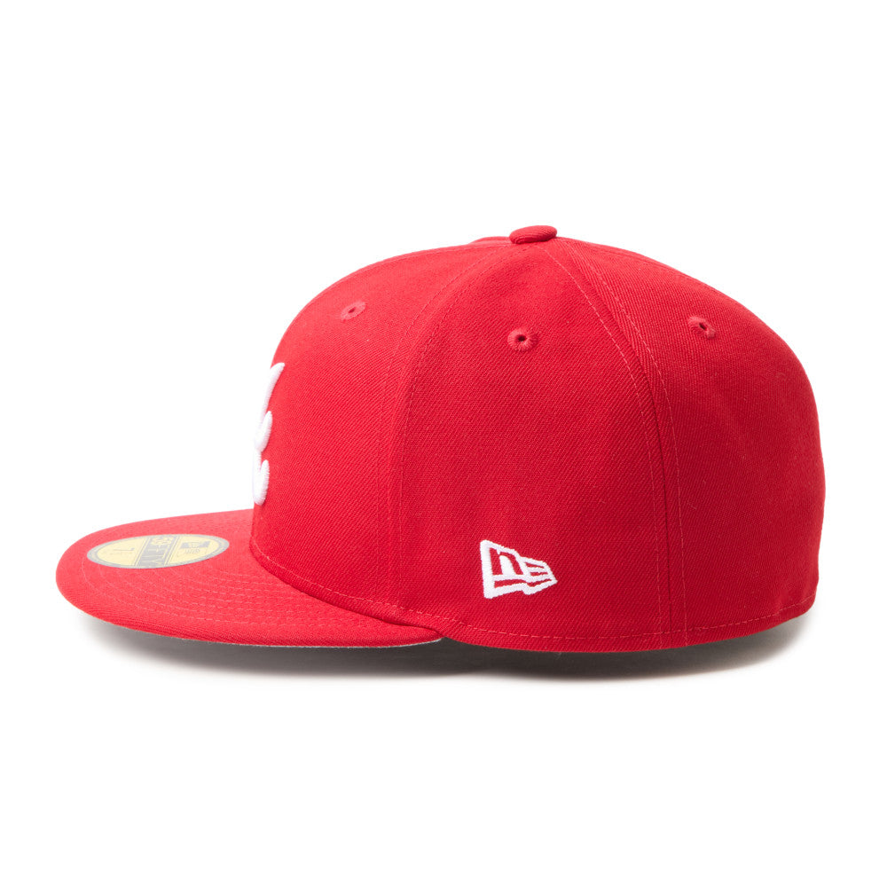 59FIFTY Atlanta Braves MLB Scarlet White Fitted