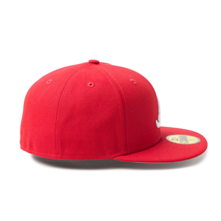 59FIFTY Atlanta Braves MLB Scarlet White Fitted