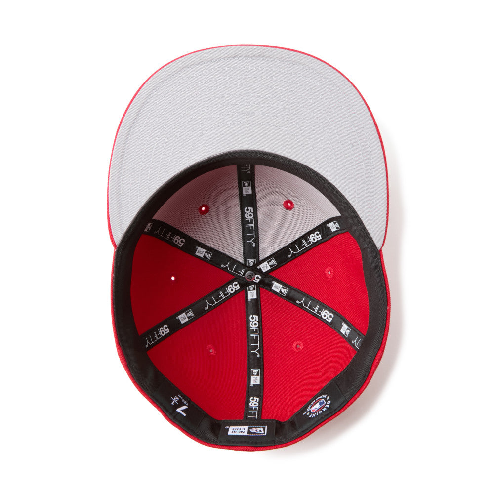59FIFTY Atlanta Braves MLB Scarlet White Fitted