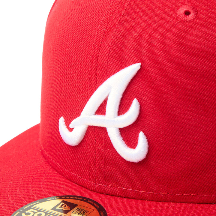 59FIFTY Atlanta Braves MLB Scarlet White Fitted