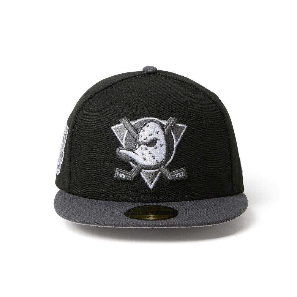 59FIFTY Anaheim Ducks 2-Tone Grey Visor Black Fitted