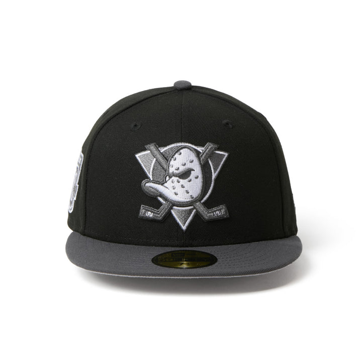 59FIFTY Anaheim Ducks 2-Tone Grey Visor Black Fitted