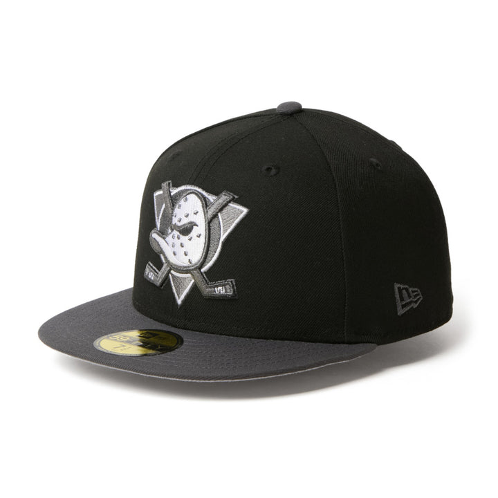 59FIFTY Anaheim Ducks 2-Tone Grey Visor Black Fitted