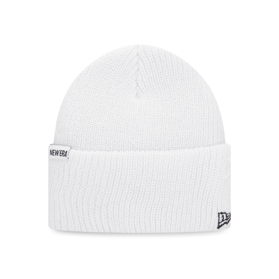4 Seam Cuff Ivory Knit Beanie