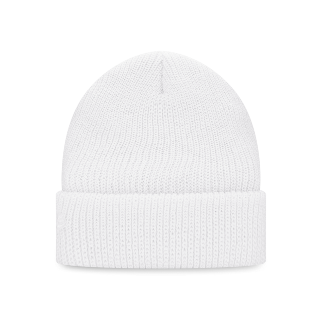4 Seam Cuff Ivory Knit Beanie