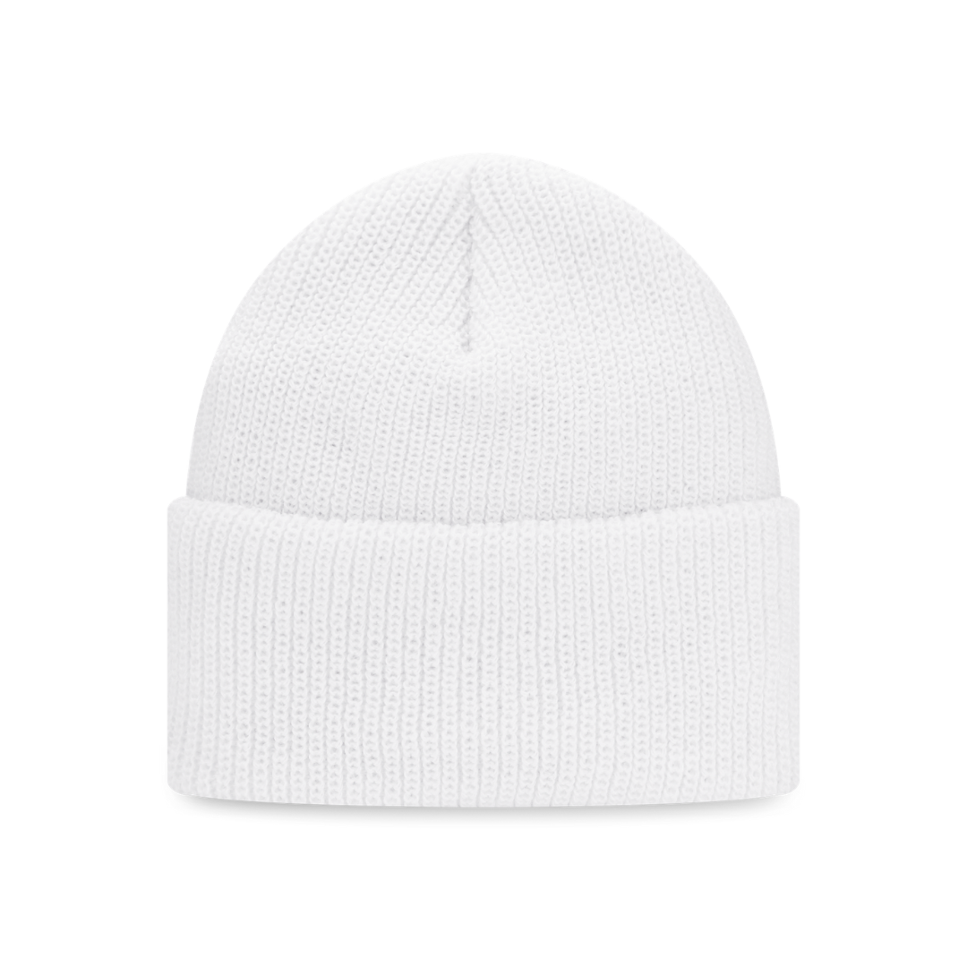 4 Seam Cuff Ivory Knit Beanie