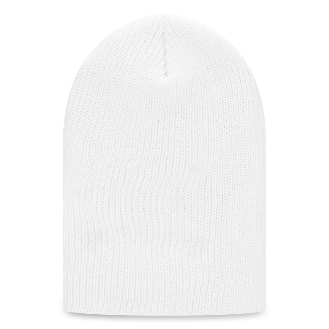 4 Seam Cuff Ivory Knit Beanie