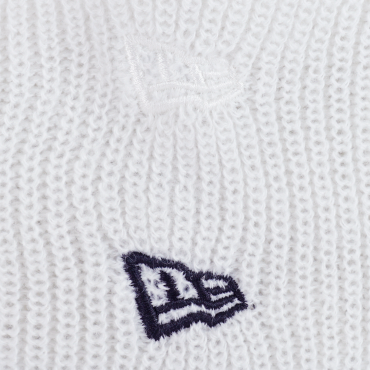 4 Seam Cuff Ivory Knit Beanie