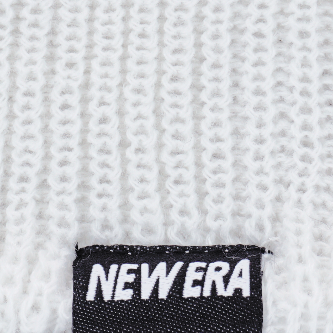 4 Seam Cuff Ivory Knit Beanie