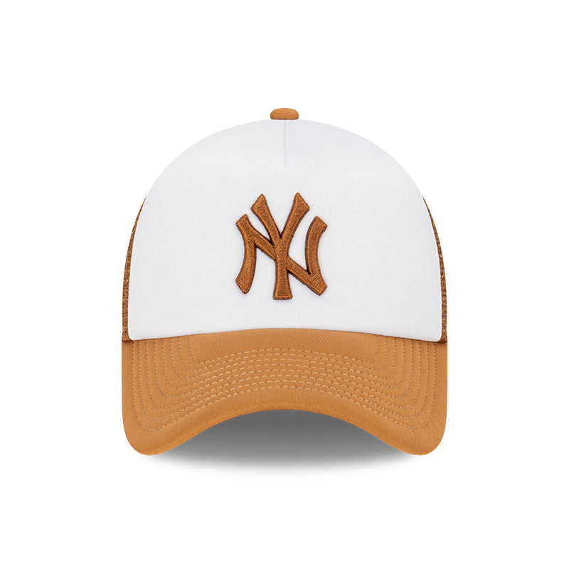 9FORTY A-Frame Trucker New York Yankees Earthtones Toasted Peanut Snapback