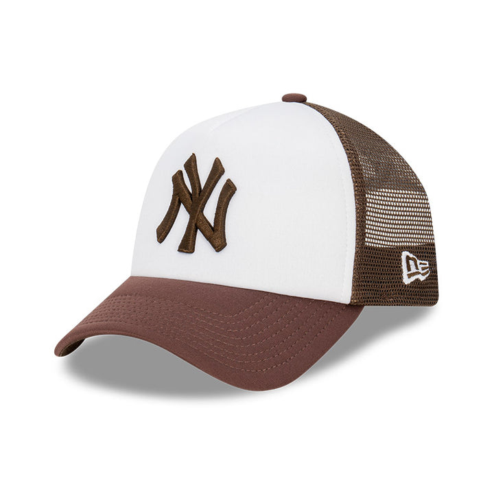9FORTY A-Frame Trucker New York Yankees Earthtones Walnut Snapback