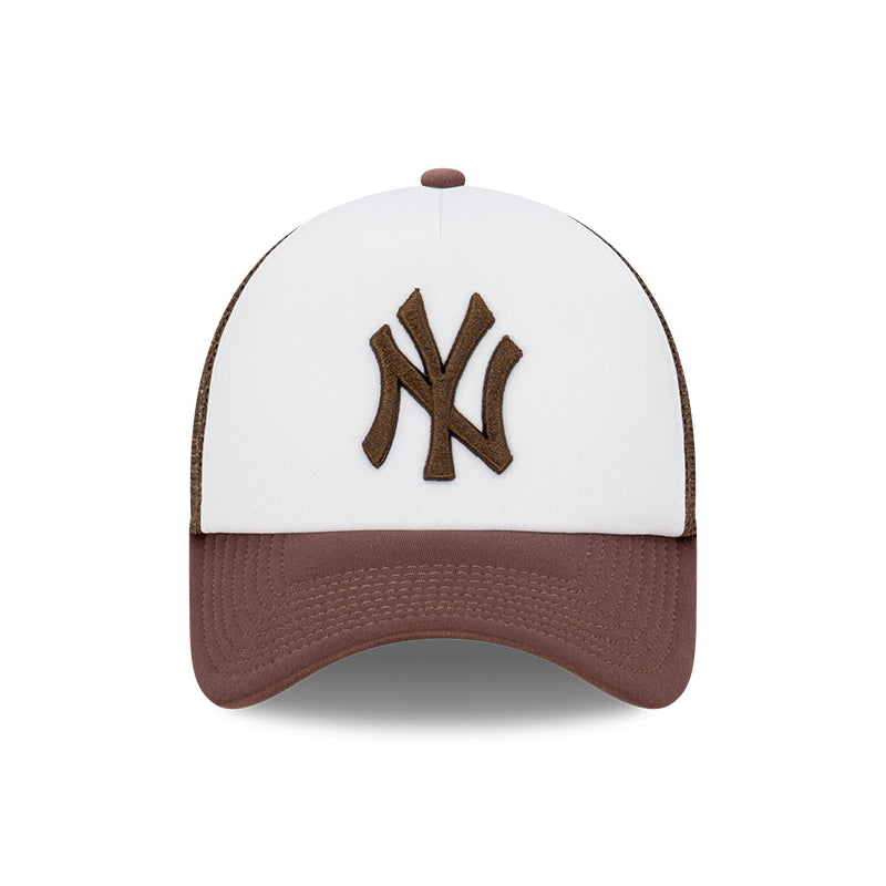 9FORTY A-Frame Trucker New York Yankees Earthtones Walnut Snapback