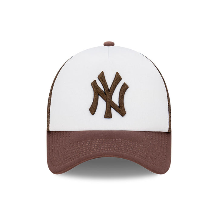 9FORTY A-Frame Trucker New York Yankees Earthtones Walnut Snapback
