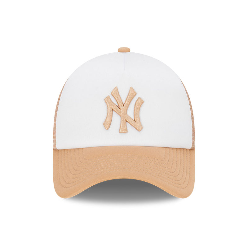 9FORTY A-Frame Trucker New York Yankees Earthtones Camel Snapback