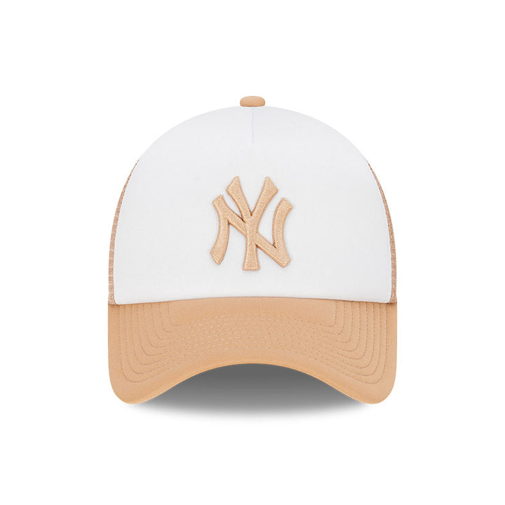 9FORTY A-Frame Trucker New York Yankees Earthtones Camel Snapback