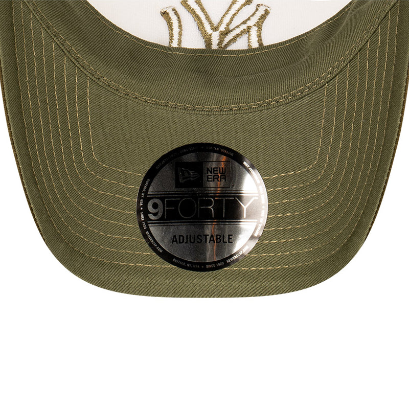 9FORTY A-Frame Trucker New York Yankees Earthtones Olive Snapback