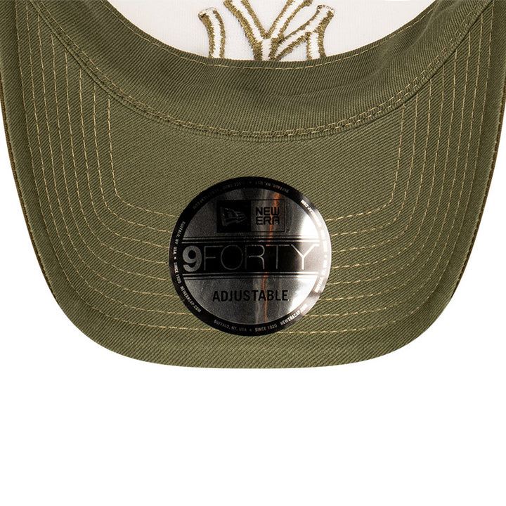 9FORTY A-Frame Trucker New York Yankees Earthtones Olive Snapback