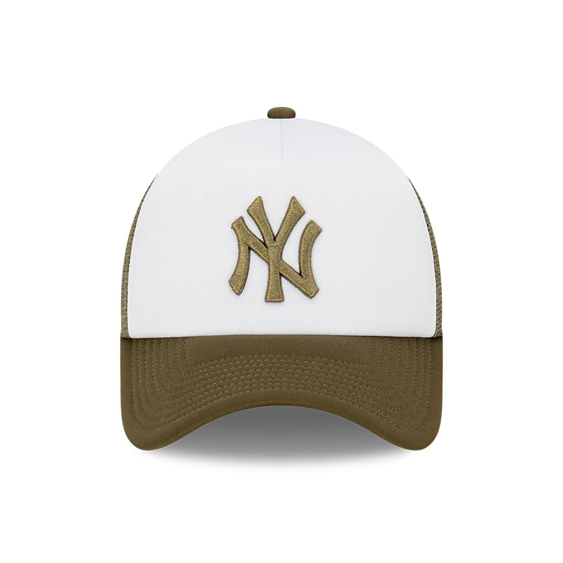 9FORTY A-Frame Trucker New York Yankees Earthtones Olive Snapback