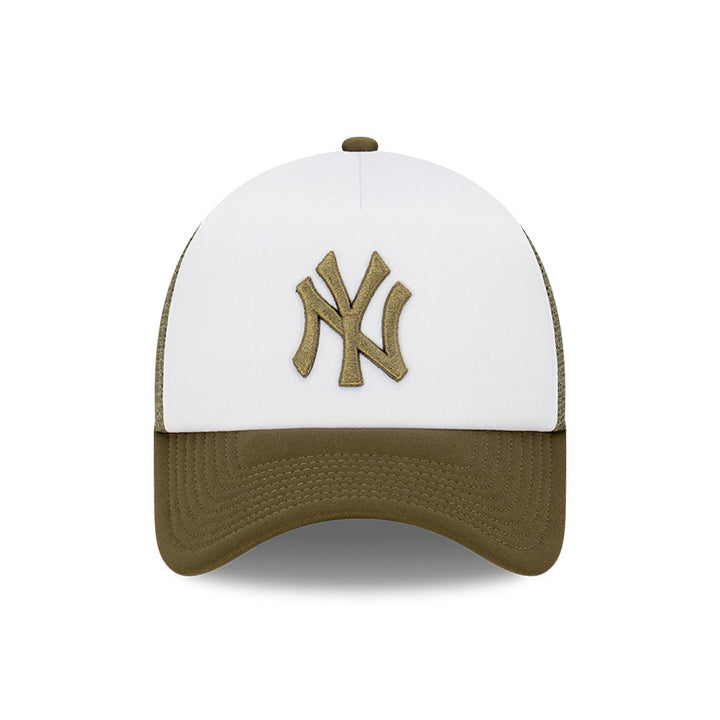 9FORTY A-Frame Trucker New York Yankees Earthtones Olive Snapback