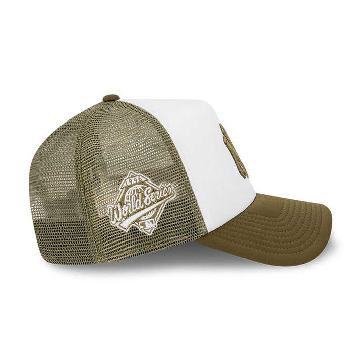 9FORTY A-Frame Trucker New York Yankees Earthtones Olive Snapback