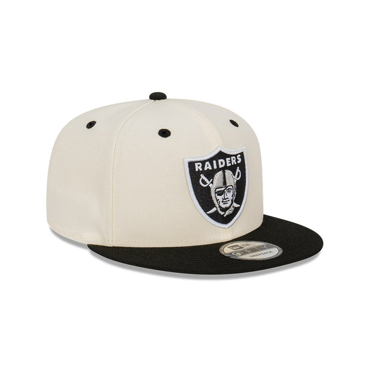 9FIFTY Las Vegas Raiders 2-Tone Black Visor Chrome White Snapback