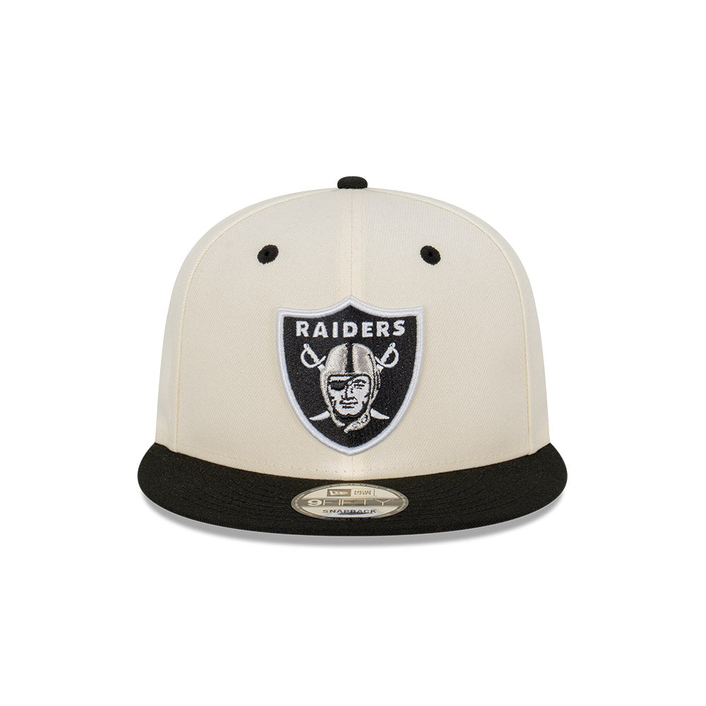 9FIFTY Las Vegas Raiders 2-Tone Black Visor Chrome White Snapback