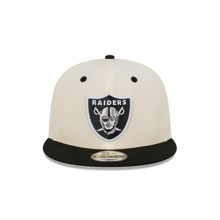9FIFTY Las Vegas Raiders 2-Tone Black Visor Chrome White Snapback